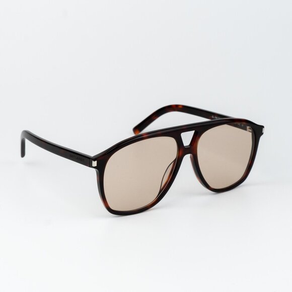 Saint Laurent DUNE Men Sunglasses Havana Brown Aviator SL596 003 - Picture 4 of 13